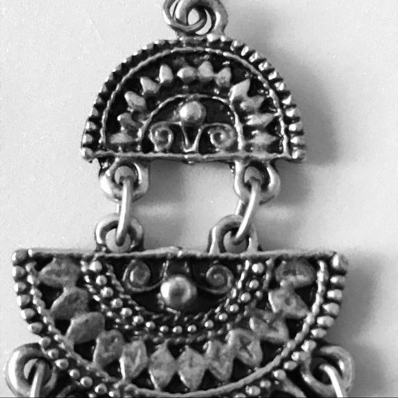 Boho Sterling (Stamped) Silver Earrings! Dangly w Spikes at Bottoms! - Picture 4 of 6